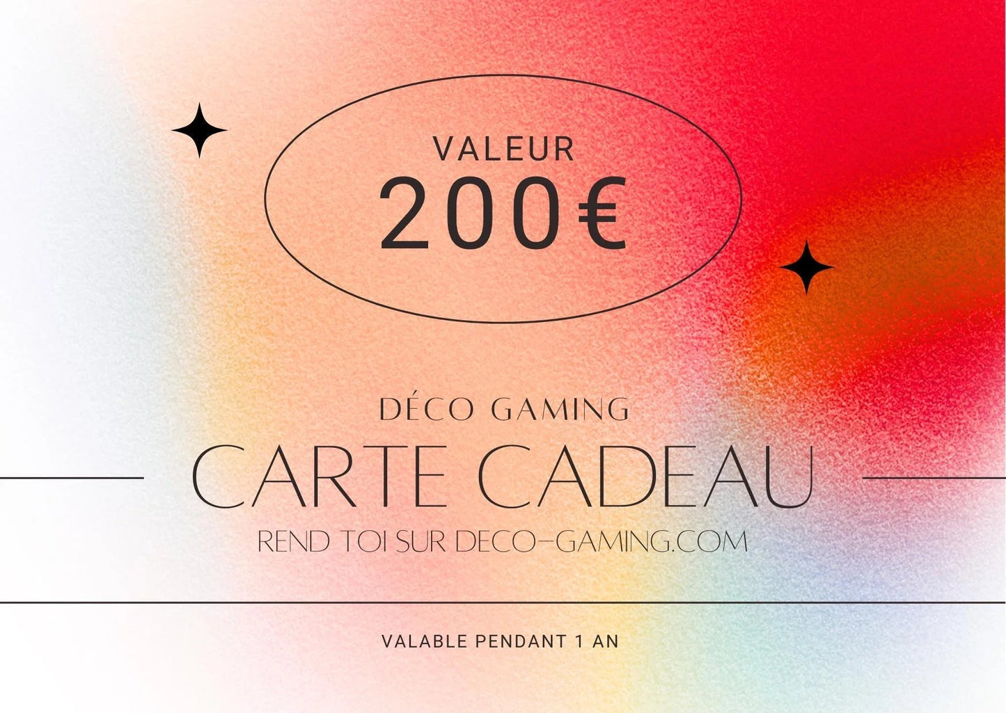 Carte Cadeau Déco-Gaming