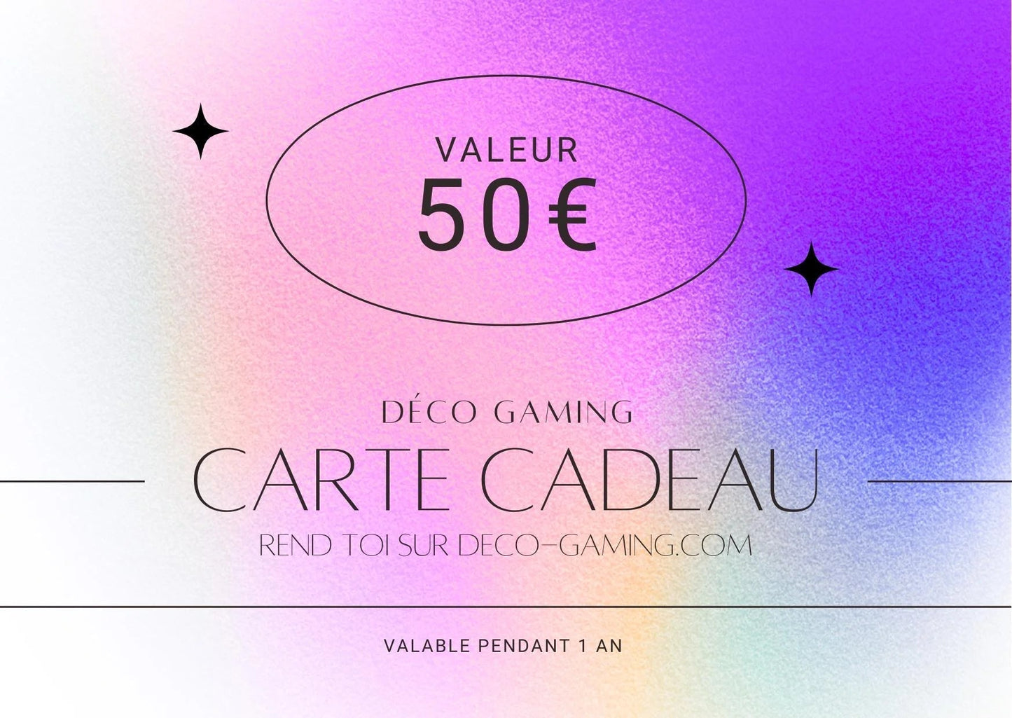 Carte Cadeau Déco-Gaming