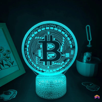 Lampe 3D Bitcoin