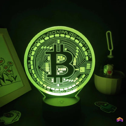 Lampe 3D Bitcoin