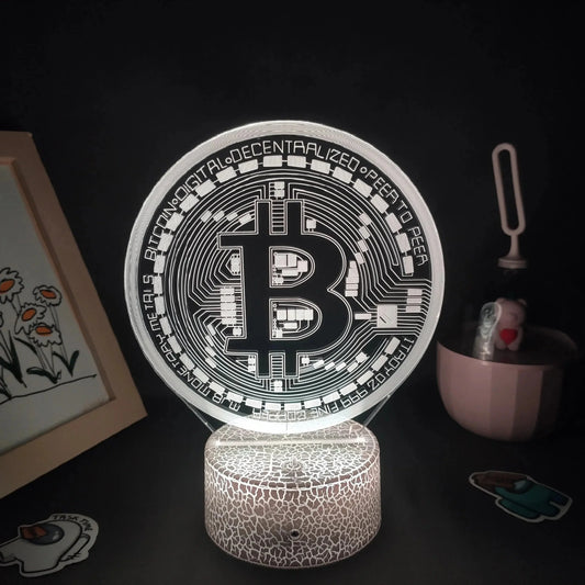 Lampe 3D Bitcoin