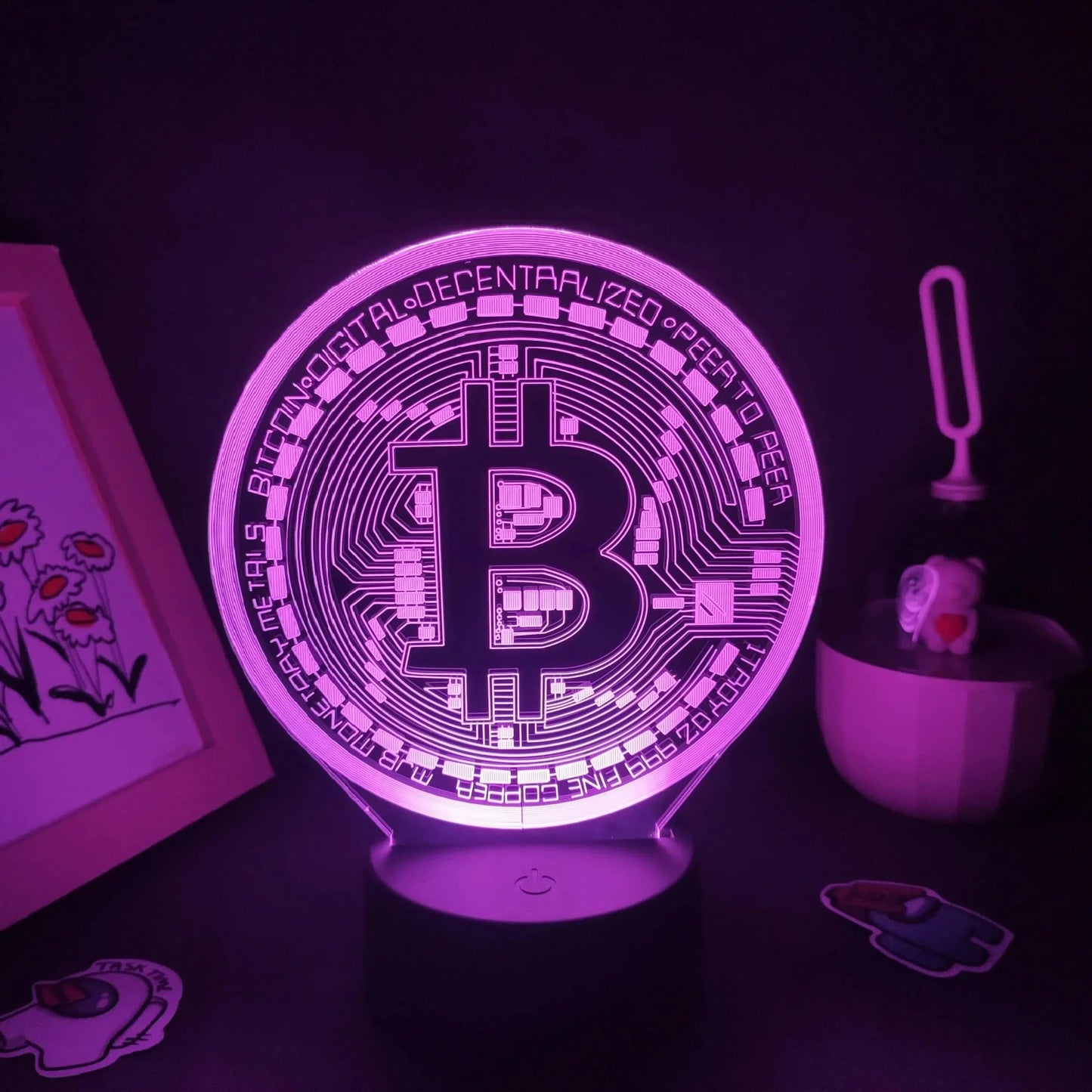 Lampe 3D Bitcoin