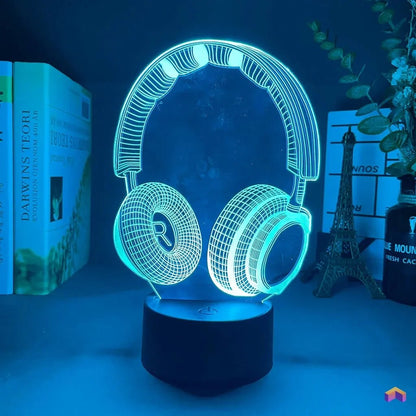 Lampe 3D Casque Gaming