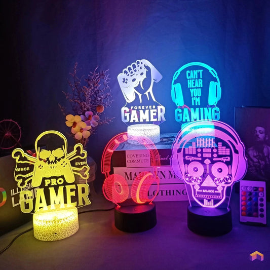 Lampe 3D Casque Gaming