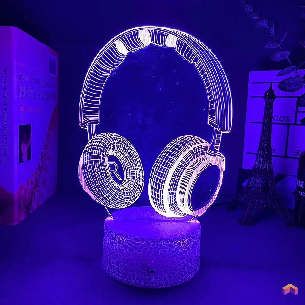 Lampe 3D Casque Gaming