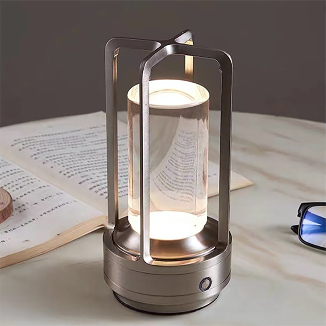 Lampe de bureau sans fil en métal