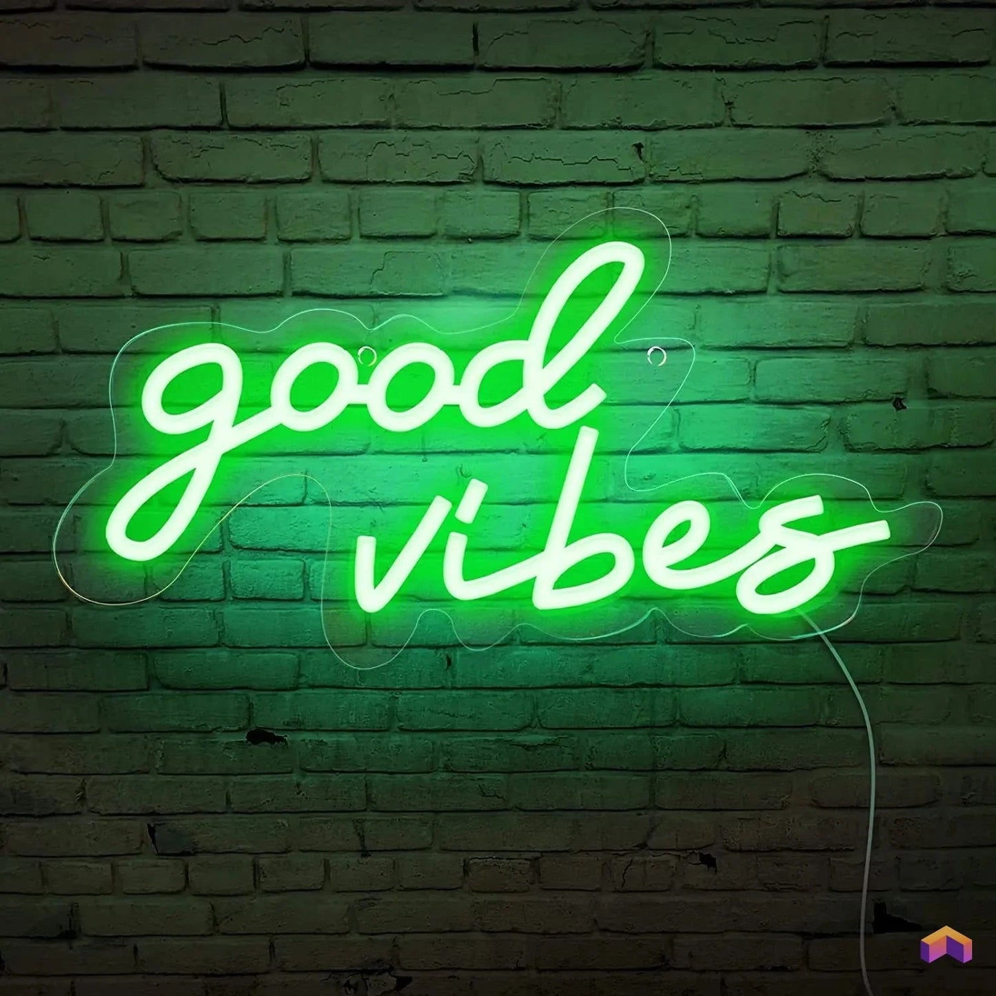 Panneau LED néon Good Vibes