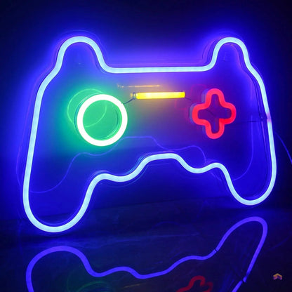 Panneau LED néon manette de jeux