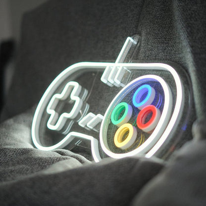 Panneau LED néon Manette Rétro